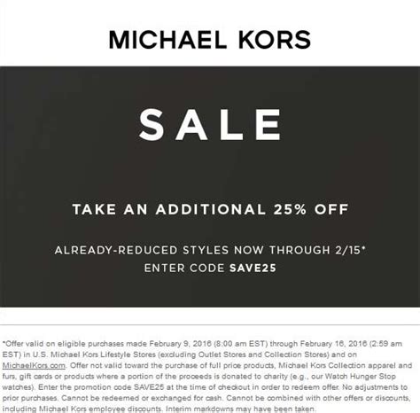 michael kor promo code|michael kors sale code.